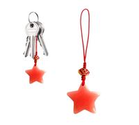 Monozoz Llavero de estrella - Accesorio de llavero que brilla en la oscuridad, decoración de cadena de teléfono móvil de estrella pequeña, accesorio de bolsa de llavero colgante, Refer to description