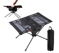 Monozoz Mesas de Camping - Portátil Y Desplegable con 2 Portavasos,Mesa para Barbacoa Plegable | para Uso en Interior, Exterior, Patio, Jardín, Área al Aire Libre, Playa, Camping, Picnic y