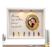 Monozoz Mini Silueta Museo - Marco de Fotos Retro con luz para Recuerdos - Silueta DIY,para Mujer Mamá Abuela Decoración Hogar Oficina Colegio Regalo Cumpleaños