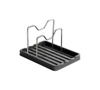 Monozoz Organizador de de Cacerolas,Soporte de Encimera con Bandeja de,Portay Reposacucharas | para Utensilios de Cocina, Estufa, Despensa, Tabla de Cortar y Bandeja de Horno