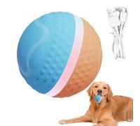 Monozoz Pelota interactiva para perros, carga USB, impermeable, bolas de juguete para perros, bola rodante automática resistente con sensor de movimiento para cachorros