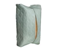 Monozoz Portapañuelos para reposacabezas para coche, caja de pañuelos para coche, tapa de caja de pañuelos de piel sintética rectangular | Dispensador de toallas de viaje, caja de piel sintética