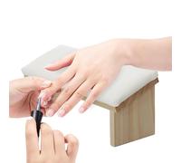 Monozoz - Reposamanos para uñas, reposamanos para Nails Tech - Bevel Design - Almohadillas de brazo de madera y piel sintética para manicura, cómodo reposamanos para el pulido de uñas, soporte robusto