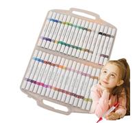Monozoz Rotuladores De Pintura Acrílica, 72 Colores Marcadores Acrílicos Artísticos, 36 Piezas Suministros De Arte y Caligrafía Para Superficies Como Vidrio, Madera, Papel, Tela, Lienzo, Metal y Más