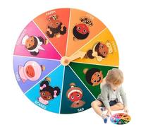 Monozoz Rueda de Las Emociones - Juguetes Educativos de Madera,Rueda para la Expresión de Sentimientos de Niños Pequeños,para Calmar la Decoración del Aula y la Escuela para Niños y Adultos