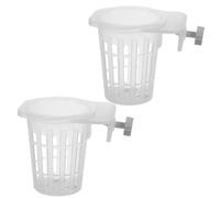 Monozoz - Soporte de Acuario para Acuario, Tarros de Acuario - Tazas versátiles para Acuario | Soporte Acuático Portátil con Agujeros, Potes de Acuario Amigables para Acuario 2 Piezas