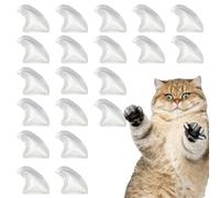 Monozoz Tapas de uñas para Mascotas de Pegamento Suave, Cubiertas de Garras para Gatos, Consejos claros para uñas de Gatos | Puntas de uñas y cómodas para Diferentes