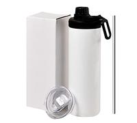 Monozoz Taza De Sublimación Vacío, Doble Pared, Aislado Café Helado De Acero Inoxidable Con 20 Oz, Taza Vacía Delgada, Recta Con Revestimiento De Sublimación Para Transferencia De Calor, 600 ml