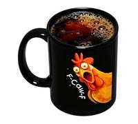Monozoz Tazas de café novedosas, 350 ml, decoración de escritorio de pollo, taza de café de pollo, taza de té, enemigos para hombres y mujeres, cumpleaños, hogar, oficina, escuela, dormitorio, leche