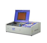 Monport Grabadora Láser de CO2 40W Cortadora Láser de Escritorio con Enfoque Automático 300x200mm, Asistencia Aérea Integrada, Cama de Trabajo Doble, Máquina Láser de CO2 para Madera Acrílicos