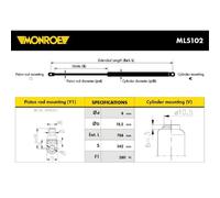 MONROE Amortiguador Capó Compatible Para Mercedes-Benz 190 W201 ML5102