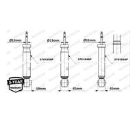 MONROE Amortiguador Eje Trasero Para VW Golf VII 5G1 BE1 AM1 AN1 Audi A3