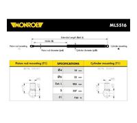 MONROE Amortiguador Gas para Portón Trasero 730 N para Nissan Primastar Kasten
