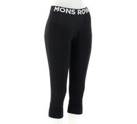 Mons Royale - Ropa interior térmica mujer - Cascade W Merino Base Layer 3/4 Legging Black para Mujer de Lana - Talla M - Negro Negro M