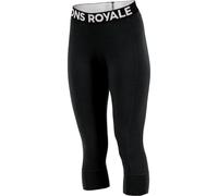 Mons Royale Cascade Merino Base Layer 3/4, mallas térmicas, mujer, negro 42(XL) Black