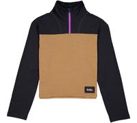 Mons Royale Offgrid Merino Fleece 1/2 Zip, jersey, mujer, negro/marrón 40(L) Black / Toffee