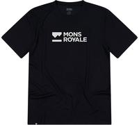 Mons Royale - Ropa de senderismo - Icon Merino T-Shirt Black de Lana - Talla L - Negro Negro L