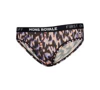 Mons Royale - Ropa de senderismo mujer - Folo Merino Briefs W Rock Leopard para Mujer de Lana - Talla M - Negro Negro M