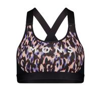 Mons Royale - Ropa de senderismo mujer - Stella Merino X-Back Bra W Rock Leopard/Black para Mujer de Lana - Talla M - Negro Negro M