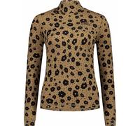 Mons Royale - Ropa interior térmica mujer - Cascade W Merino Base Layer Mock Neck Long Sleeve Aoraki Lily Toffee para Mujer de Lana - Talla L - Marrón Marrón L