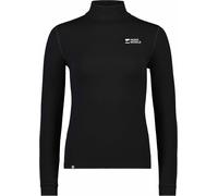Mons Royale - Ropa interior térmica mujer - Cascade W Merino Base Layer Mock Neck Long Sleeve Black para Mujer de Lana - Talla M - Negro Negro M