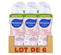 Monsavon Déodorant Femme Spray Compressé Fraîcheur 48h, Fleur de Coton (Lot de 6x100ml)