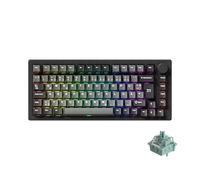 MONSGEEK M1 V5 TMR teclado magnético, diseño QWERTZ, frecuencia de muestreo de 8000 Hz, inalámbrico 2,4 GHz/Bluetooth 5.0/USB-C con cable, teclado de aluminio (negro y plateado, interruptor magnético