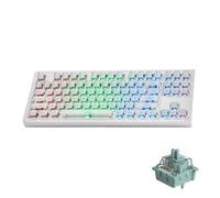 MONSGEEK Teclado mecánico de aluminio de liberación rápida M3 V5 HE de disparo rápido, interruptor magnético AstroAim blanco transparente