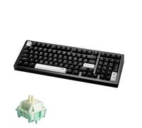 MONSGEEK Teclado mecánico de aluminio M2 V5 VIA de liberación rápida para juegos de tres modos con piano negro RGB intercambiable en caliente de 8000 mAh, interruptor de cilantro prelubricado