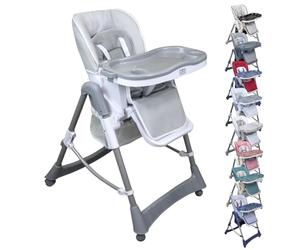 Monsieur Bébé - Trona plegable, regulable en altura, respaldo y estante