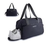 MonSiiLine Bolsa de gimnasio para mujeres y hombres, con compartimento para zapatos, bolsillo húmedo, impermeable, duradera, bolsa de viaje para deportes, gimnasio, natación, yoga, vuelo, fin de