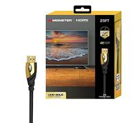 Monster 25 pies 4K UHD Gold HDMI Cable compatible con televisores OLED/QLED, consolas de juegos 60 HZ, color 16 bits, HDR, 21 GBPS,