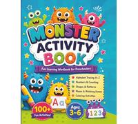 Monster Activity Book: Fun Learning Workbook for Preschoolers Ages 3-6