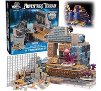 Monster Adventure Terrain - Juego de construcción de mazmorras (159 piezas) - Sistema de mazmorra intercambiable 3D con 19 azulejos nuevos - Construye mundos modulares en un instante y eleva tu