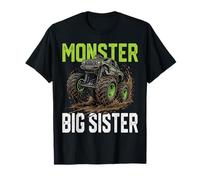 Monster Big Sister Truck Family Matching Mud Racing Camiseta