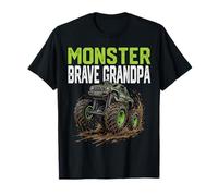 Monster Brave Grandpa Truck Día del Padre Montar en Barro Camiseta