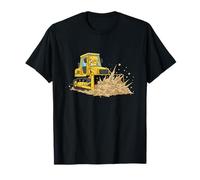 Monster Bulldozer Construcción Suciedad Smash Dibujos Animados Camiseta