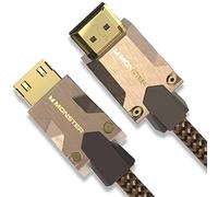 Monster Cable HDMI 2.0 certificado de la serie M, cuenta con 4K Ultra HD a una frecuencia de actualización de 60 Hz, chaqueta Duraflex y blindaje de triple capa, 25 Gbps - 5 pies