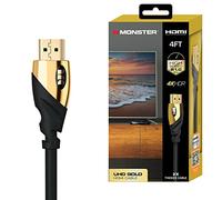 Monster Cable HDMI UHD Gold de 6 pies, compatible con resolución 4K, velocidades de 60 Hz y 21 Gigabytes por segundo, compatible con televisores OLED y QLED
