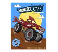 Monster Cars Coloring Book for Kids: Fun Big Wheels and Super Trucks for Boys Ages 4-8