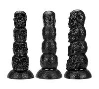 Monster Consolador Anal Beads XXXL Expansión del Ano Cráneo Grande Tapón Anal Butt Plug Próstata Vagina Masajeador con Ventosa Masturbación Juguete Sexual para Hombres Mujeres Principiantes