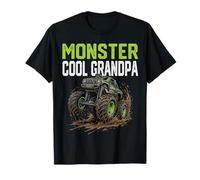 Monster Cool Grandpa Truck Día del Padre Barro Montar Camiseta