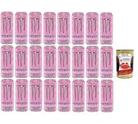 Monster Energy Drink Lata Ultra Strawberry Dreams Zero Sugar 24 x 500 ml + Polpa italiana gourmet 400 g