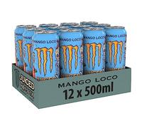 Monster Energy Mango Loco - Bebida energética con cafeína con sabor a fruta tropical de mango, guayaba y piña 500 ml + Polpa italiana Gourmet 400 g