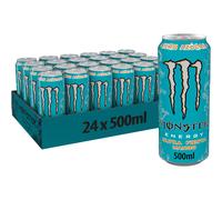 Monster Energy Ultra Fiesta Mango, Bebida energ?tica sin Az?car Sabor Mango - Pack de 24 Latas de 500 ml