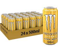 Monster Energy Ultra Gold Bebida Energética Sin Azúcar Sabor Piña Lata de 500ml - Pack de 24