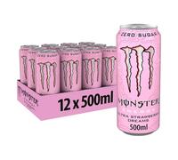 Monster Energy Ultra Strawberry Dreams - Bebida energética 12 latas de 500 ml PMP