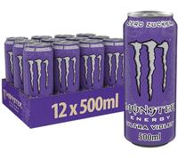 Monster Energy Ultra Violet, 12x500 ml, lata desechable, cero azúcar y cero calorías