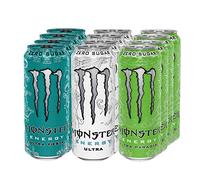 Monster Ultra Estuche mixto de bebida energética sin azúcar (24 latas de 500 ml, cero calorías), Paradise, Zero, Red, Ultra Fiesta