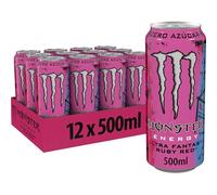 Monster Energy Zero Ultra Fantasy Ruby Red Bebida Energética Sin Azúcar Sabor Cítrico - Pack 12 Latas 500 ml